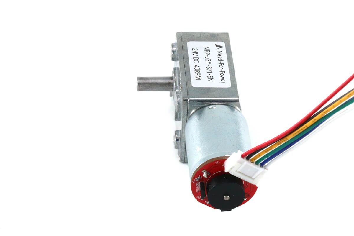 32mm Worm Gear Motor Hollow Shaft With Encoder − 85mm Type Model