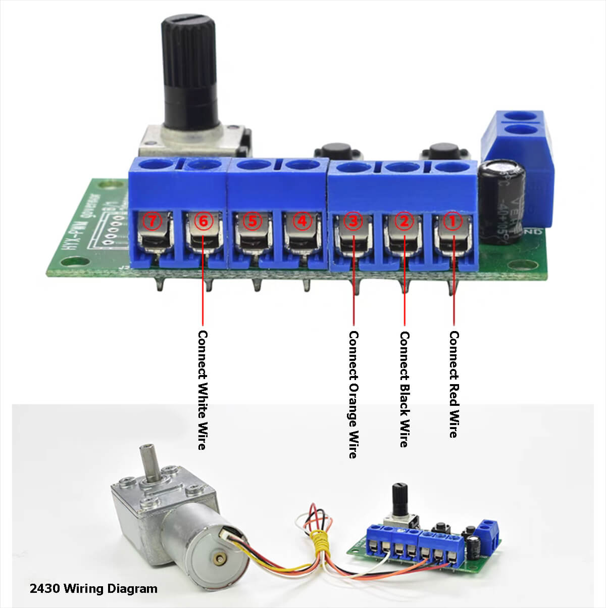 DC Brushless Motor PWM Speed Controller for 2418 /2430 /3525 /3650 Series